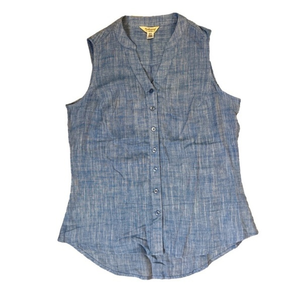 ⭐️ NWT Weatherproof Vintage sleeveless button-down top- size small